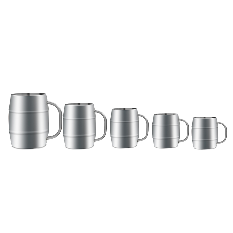 220ml/300ml/450ml/500ml/1000ml 双层冰镇啤酒杯易握